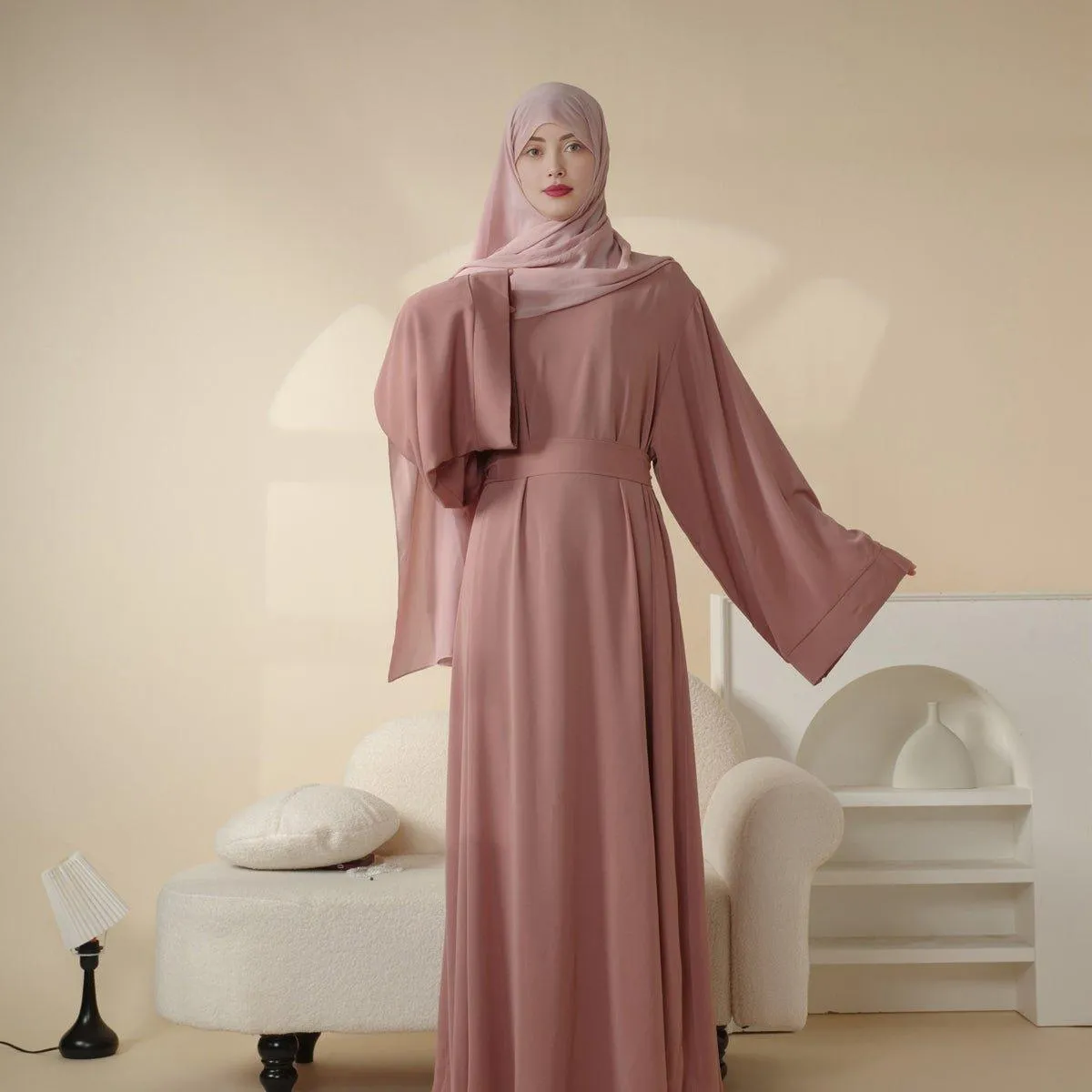 MA005 Essential Soft Nidha Plain Abaya