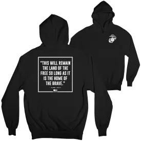 Marines Home Of The Brave Hoodie