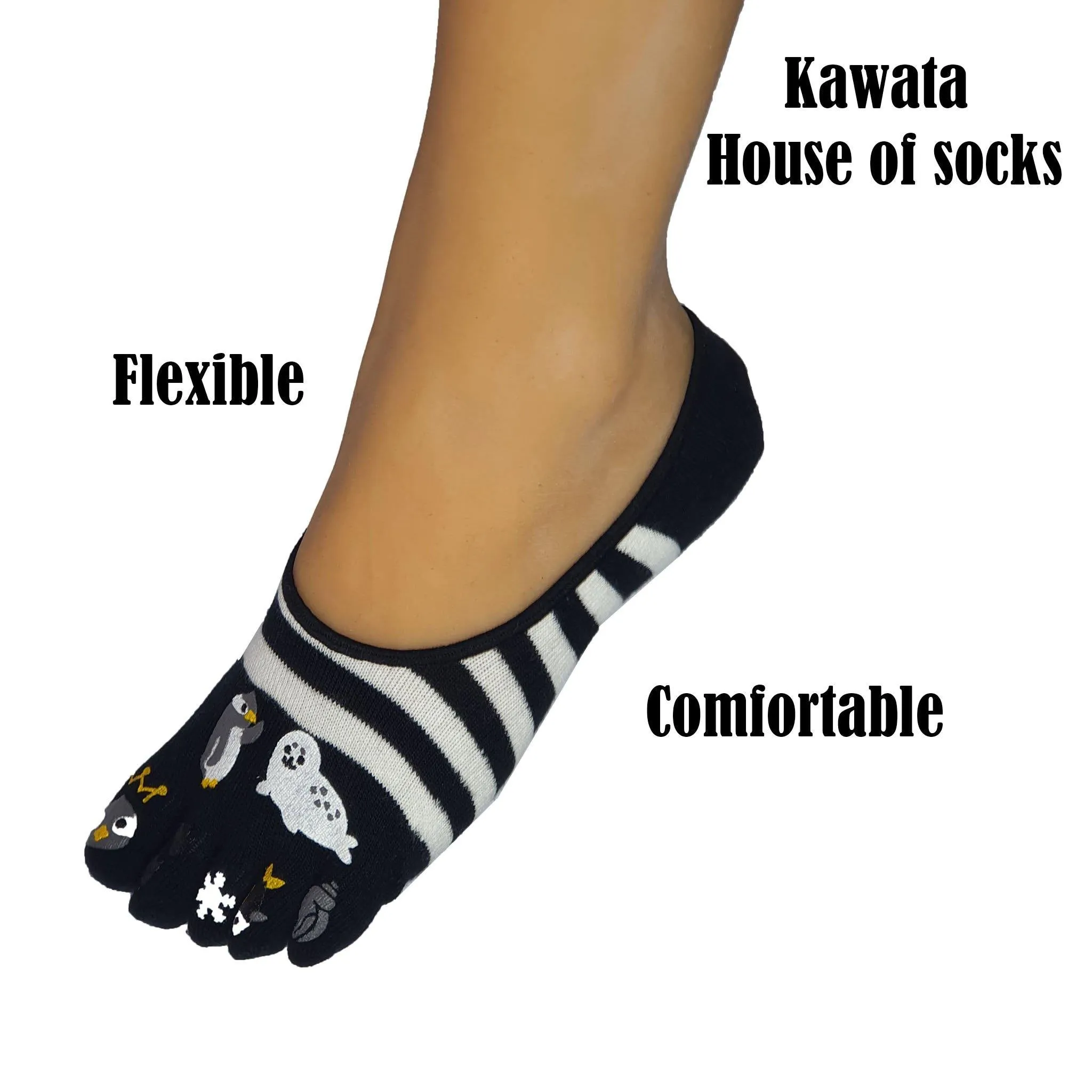 Men Loafer Toe Socks / Invisible Toe Socks / No-Show Toe Socks