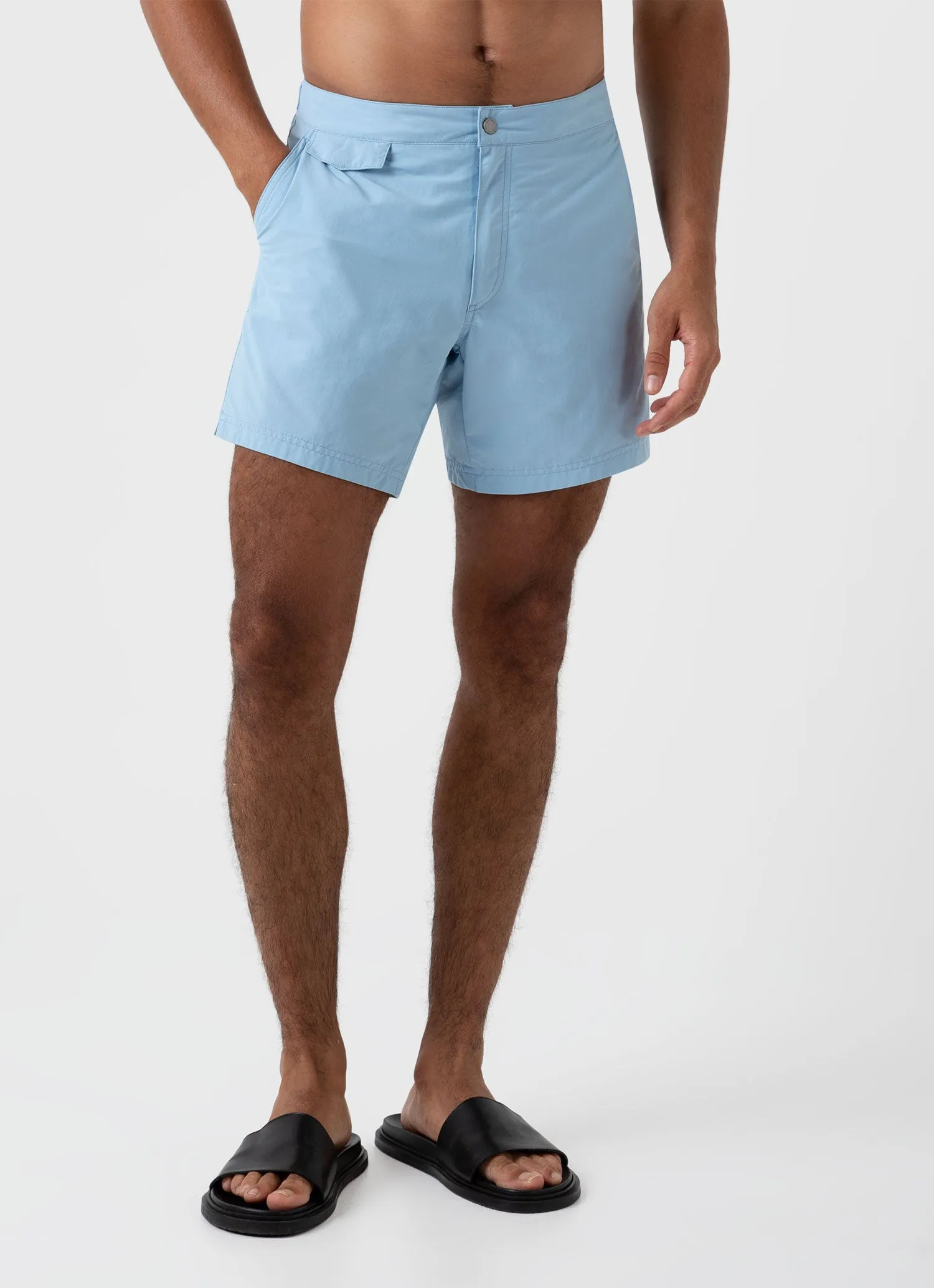 Men's Tailored Swim Short in Light Blue