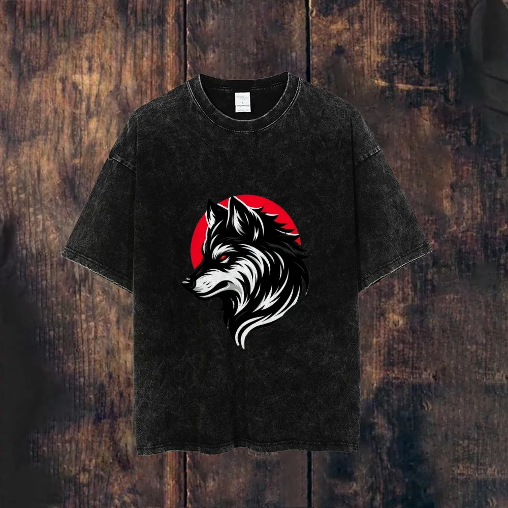 Mens Wolf Print Tee