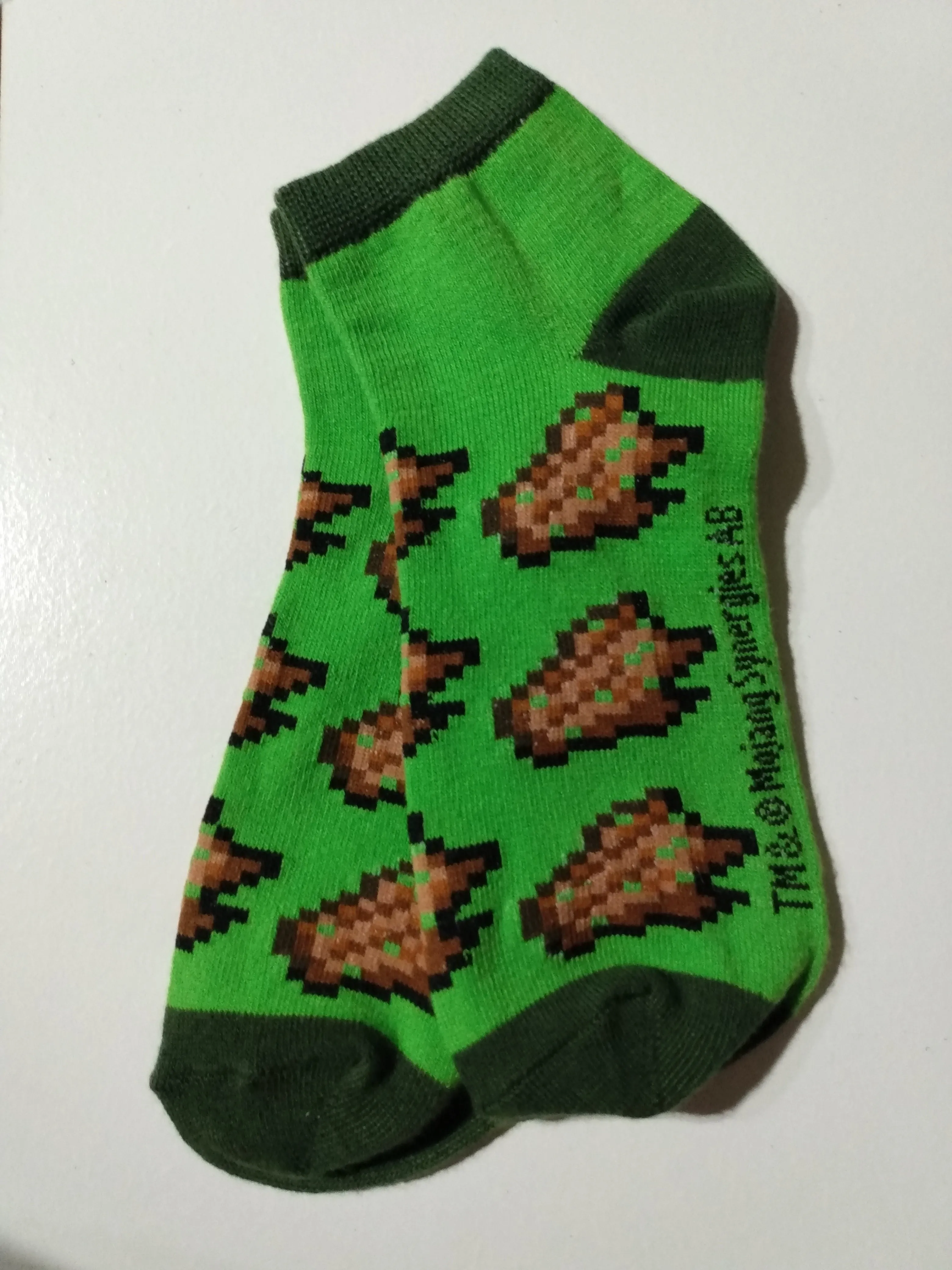 Minecraft Rotten Flesh Low Crew Socks