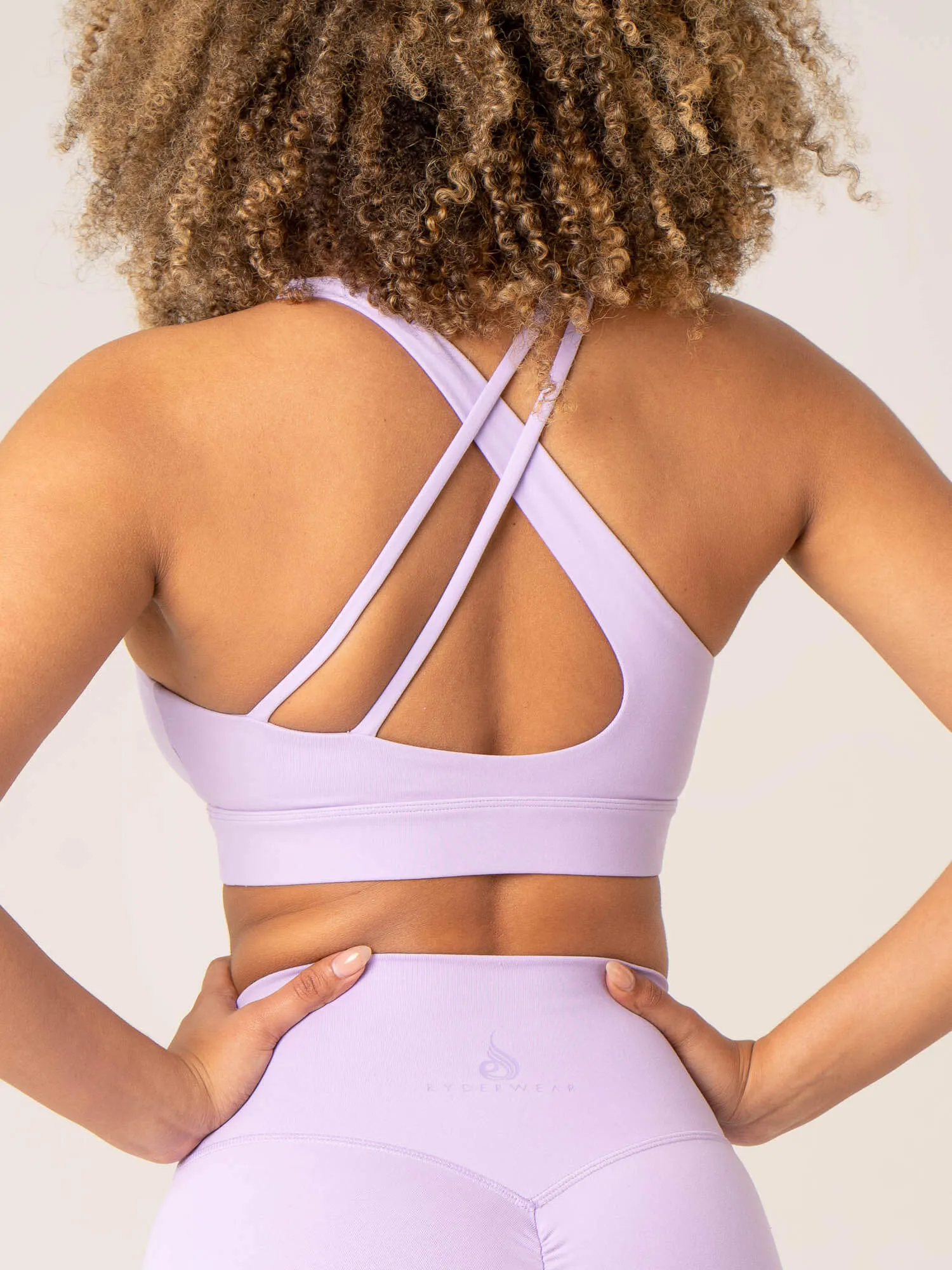 Momentum V-Neck Sports Bra - Lavender