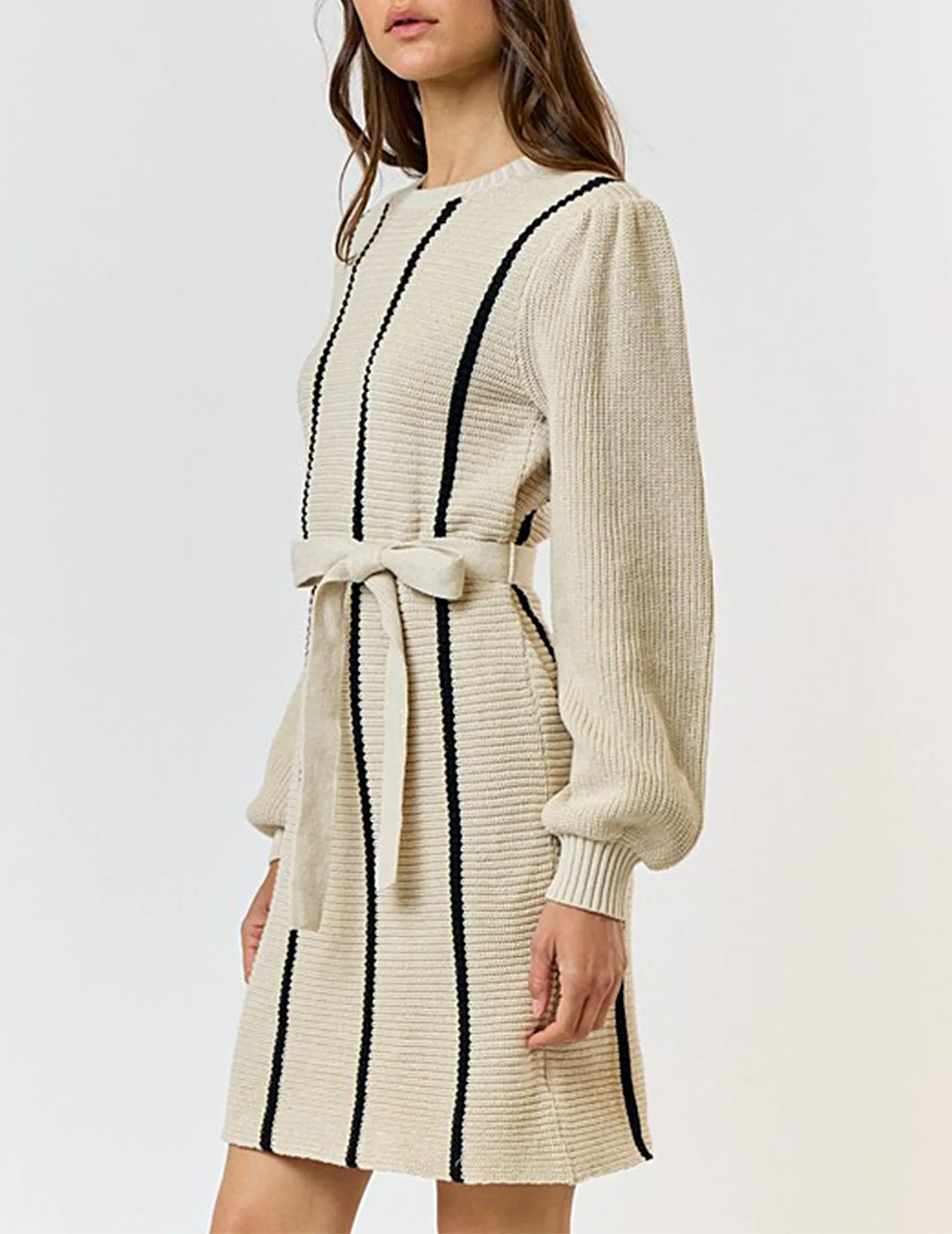 Mona Striped Knit Sweater Dress