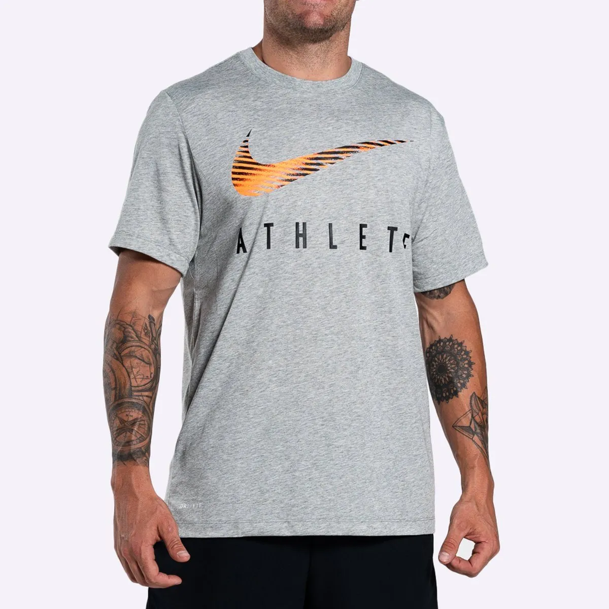 Nike - Dri-FIT Men's Swoosh Training T-Shirt - DARK GREY HEATHER