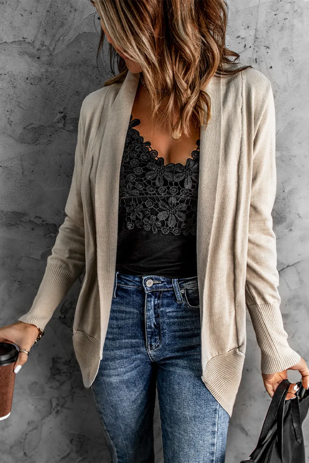 Open Front Longline Cardigan