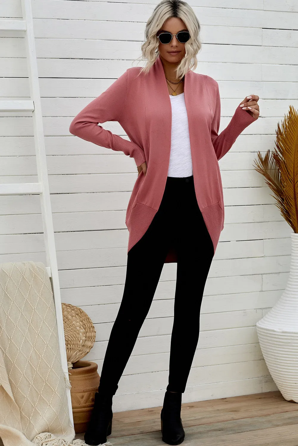 Open Front Longline Cardigan