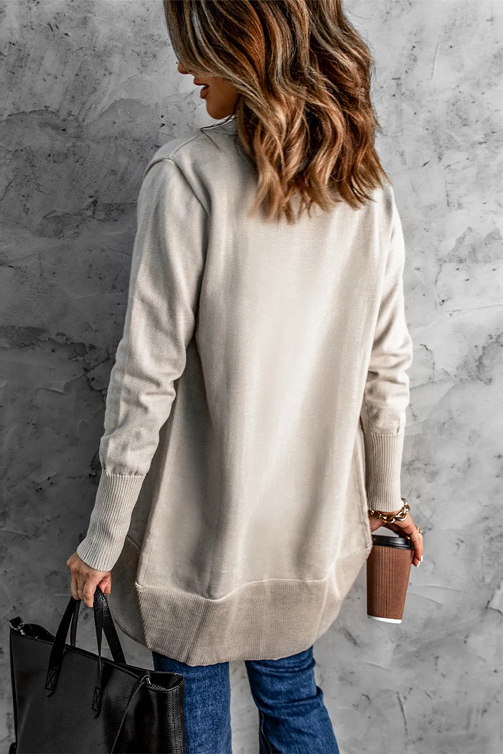 Open Front Longline Cardigan