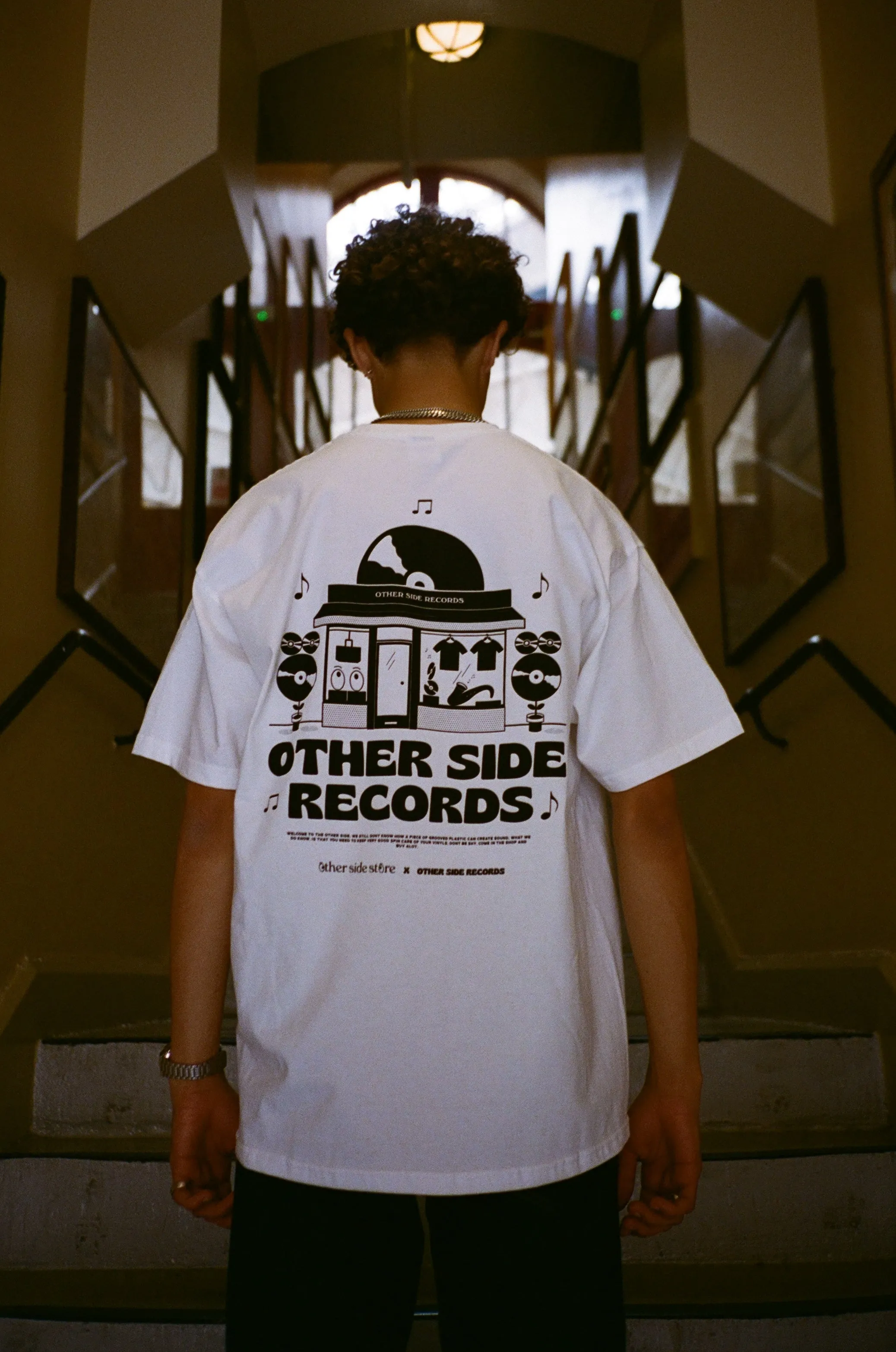 Other Side Store 'Records' Tee - White