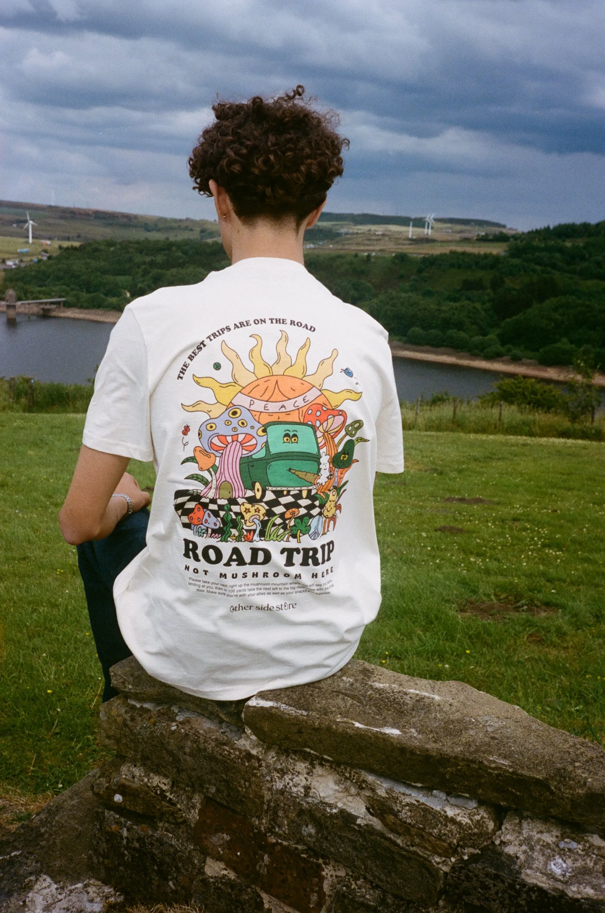 Road Trip Organic Cotton T-Shirt - Natural Color | Other Side Store