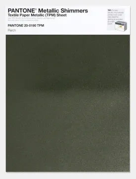 Pantone Metallic Shimmers Textile Paper Metallic Sheet 20-0190 Perch