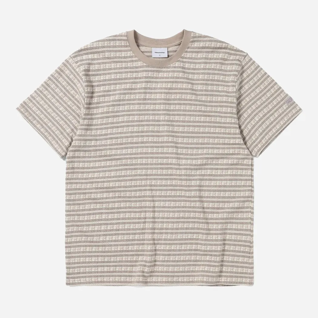 Pattern Striped Tee - Pale Beige