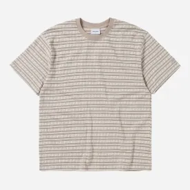 Pattern Striped Tee - Pale Beige