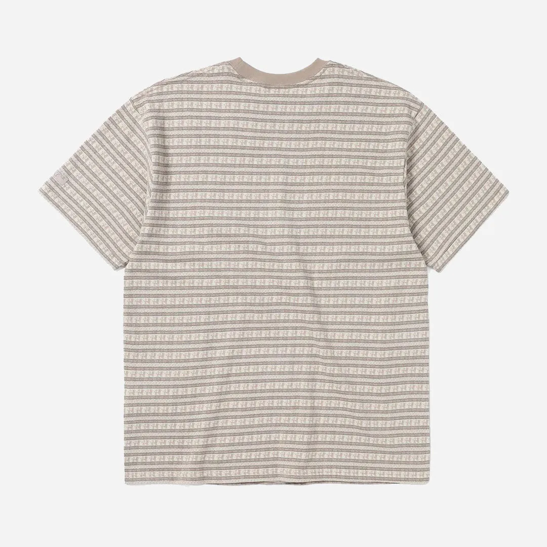 Pattern Striped Tee - Pale Beige