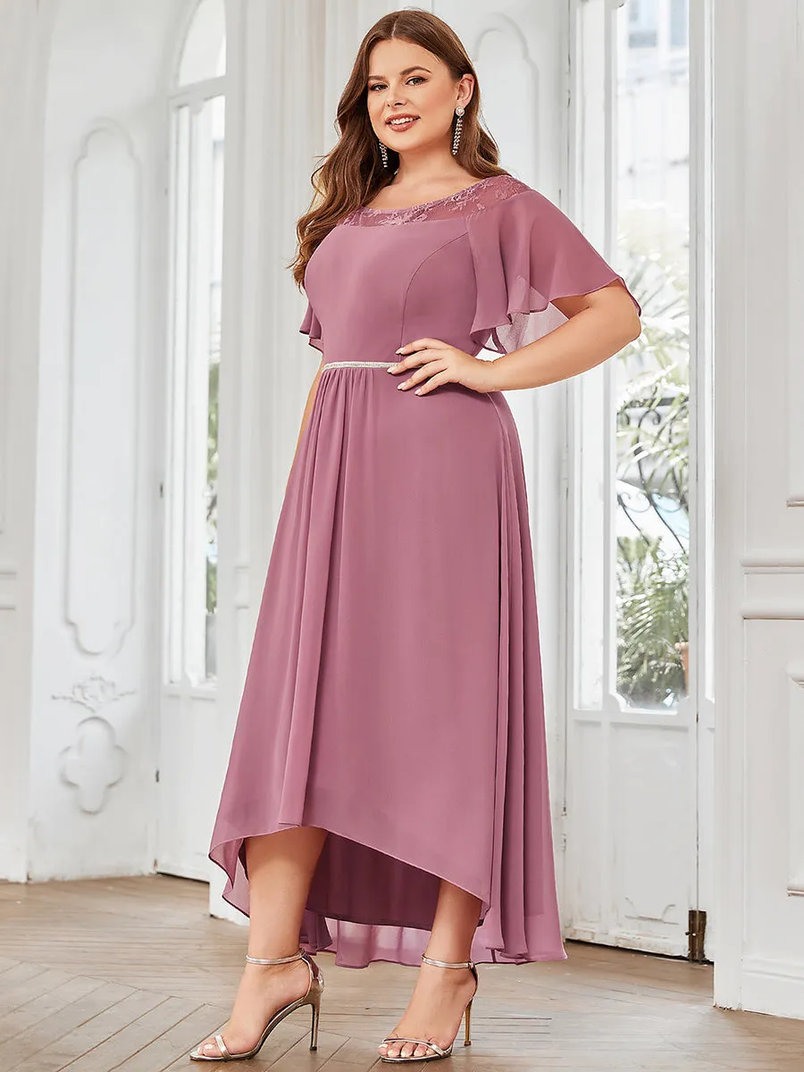 Plus Size Women's Casual Boat Neck A-Line Midi Dress Wholesale