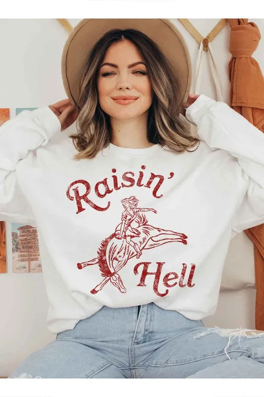 RAISIN HELL GRAPHIC SWEATSHIRT