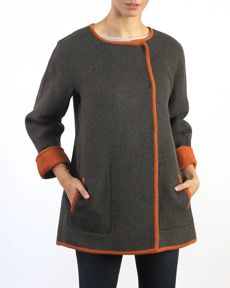 Reversible Alpaca Car Coat