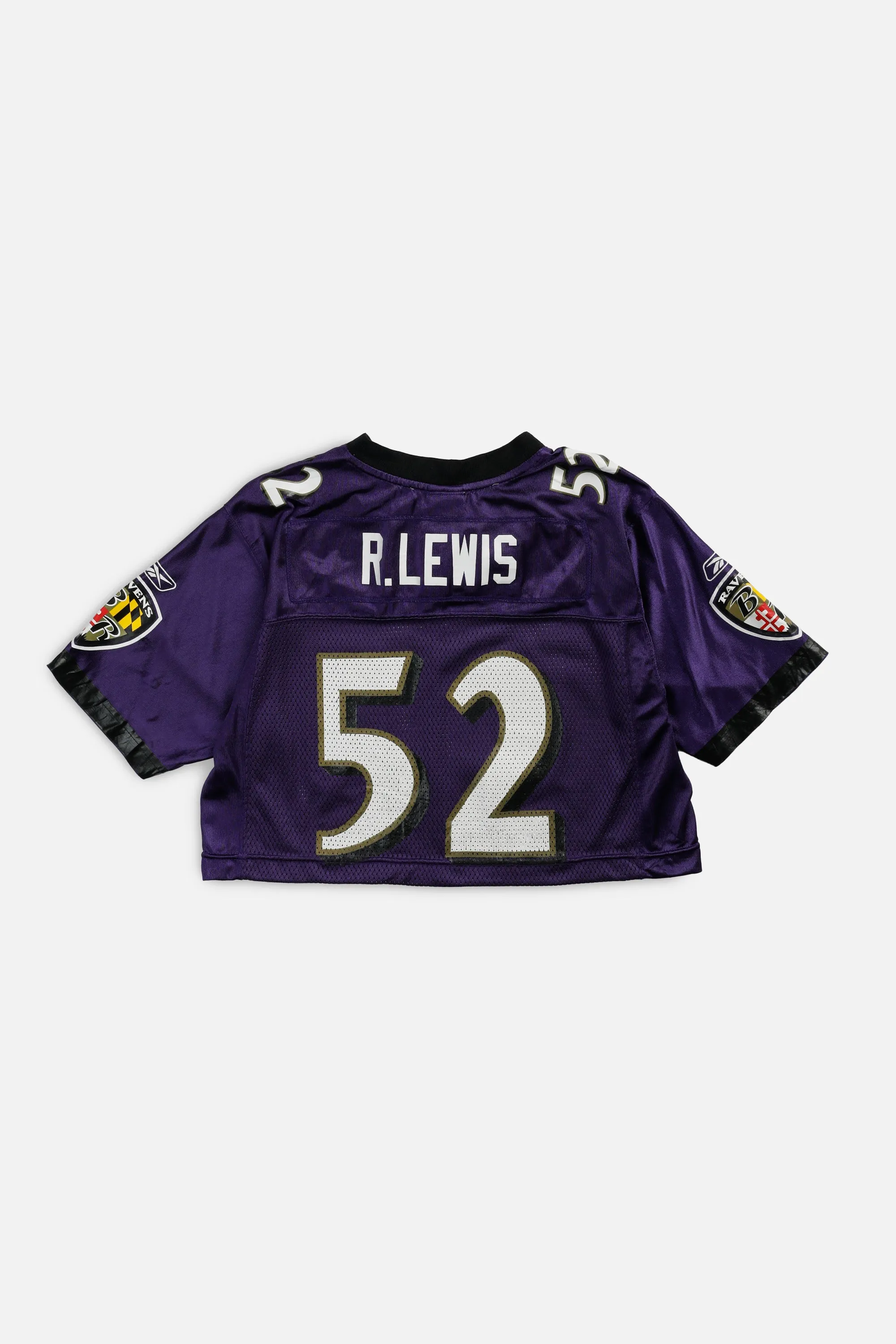 Rework Baltimore Ravens Crop NFL Jersey - S