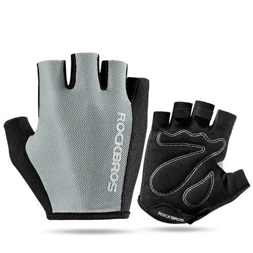 ROCKBROS S099 Cycling Gloves For Men Women Road Bike Bicycle Sponge Pad Half Finger Glove Shockproof