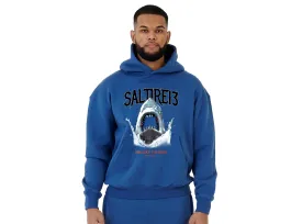 Shark Graphic Blue Hoodie