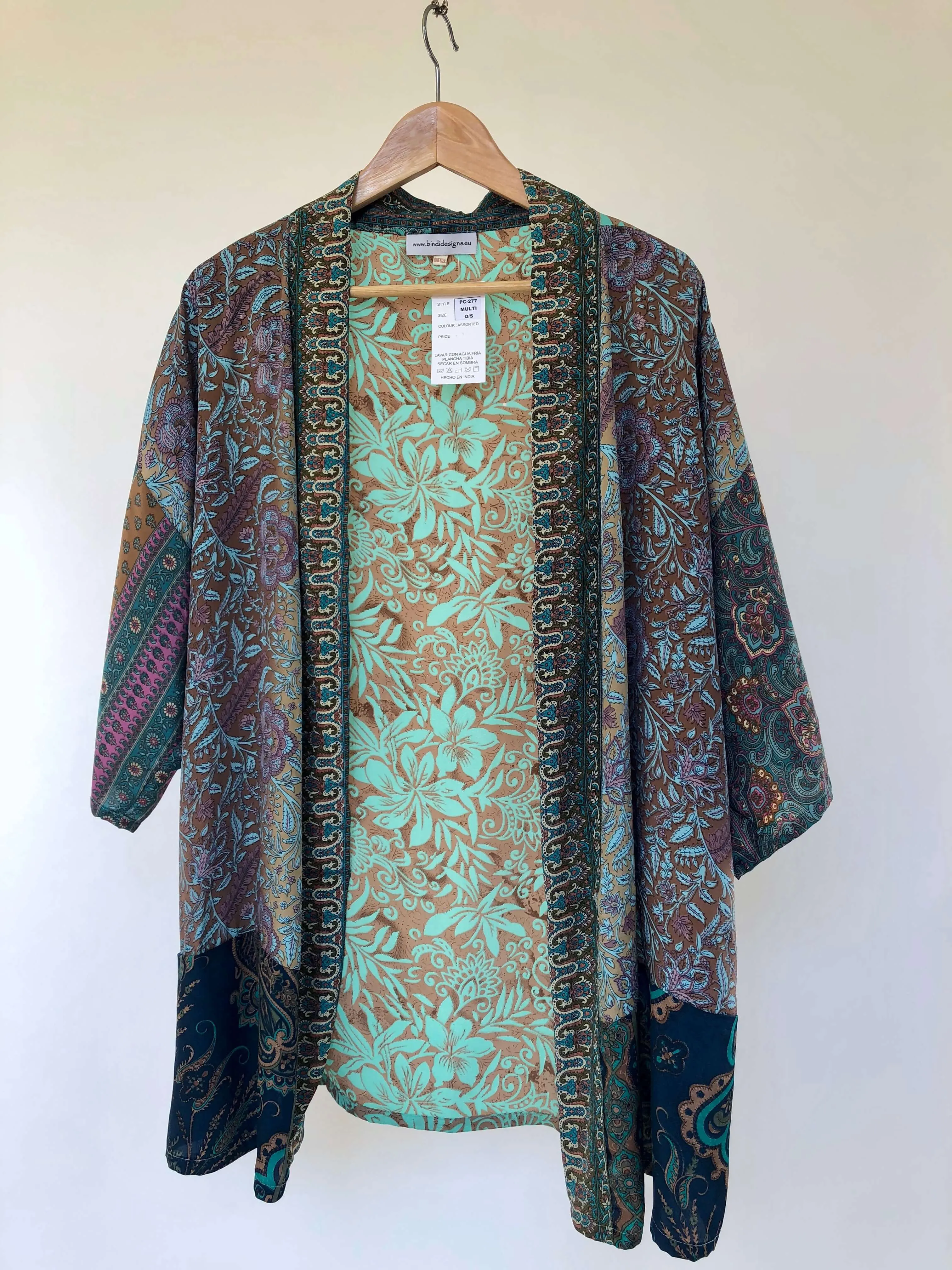 Short Kimono Sari Silk Jacket