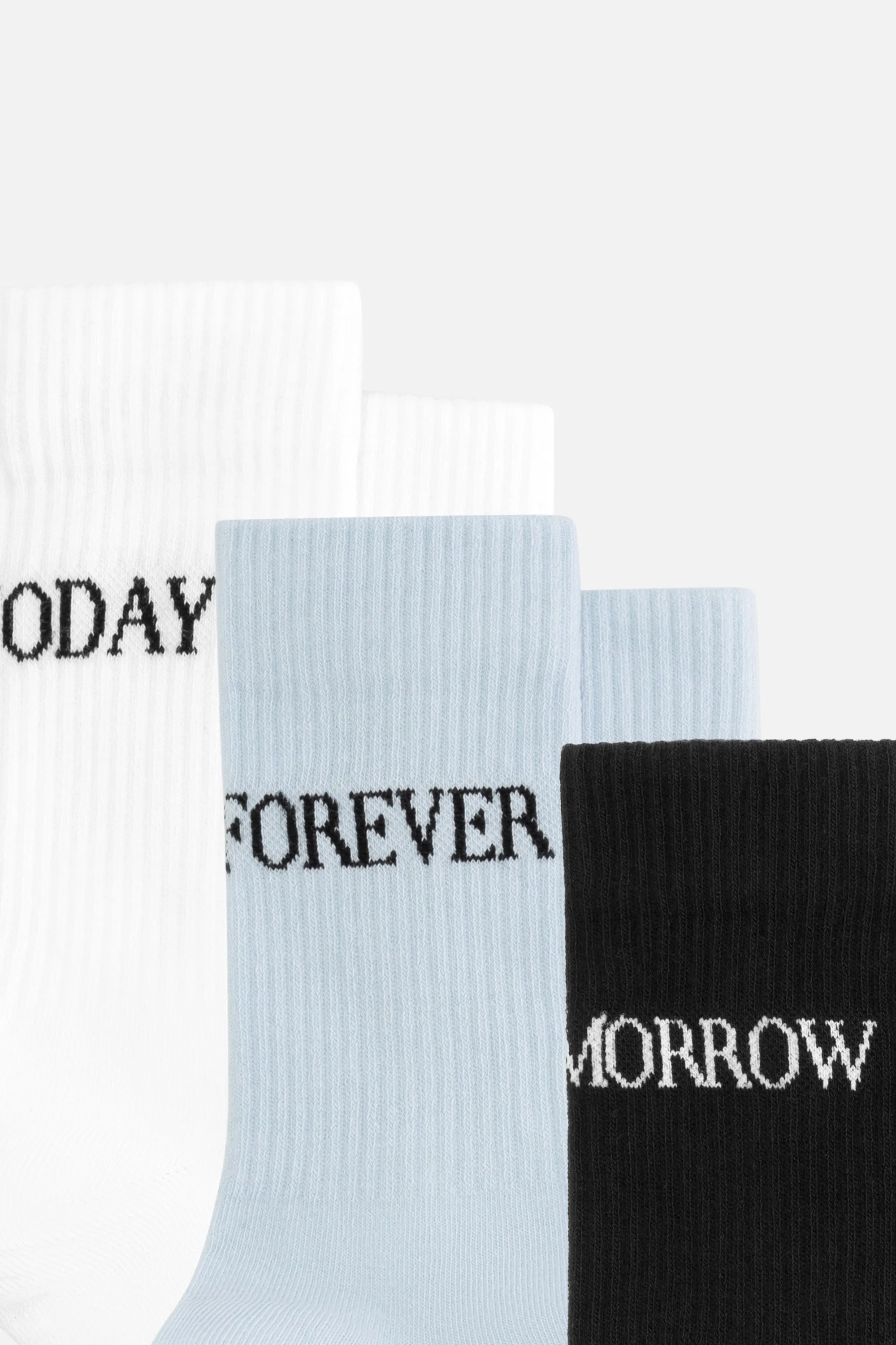 SLOGAN SOCKS 3 PACK