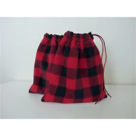 Stirrup Iron Covers - Red & Black Check