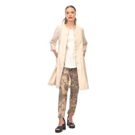 stretch linen giselle coat