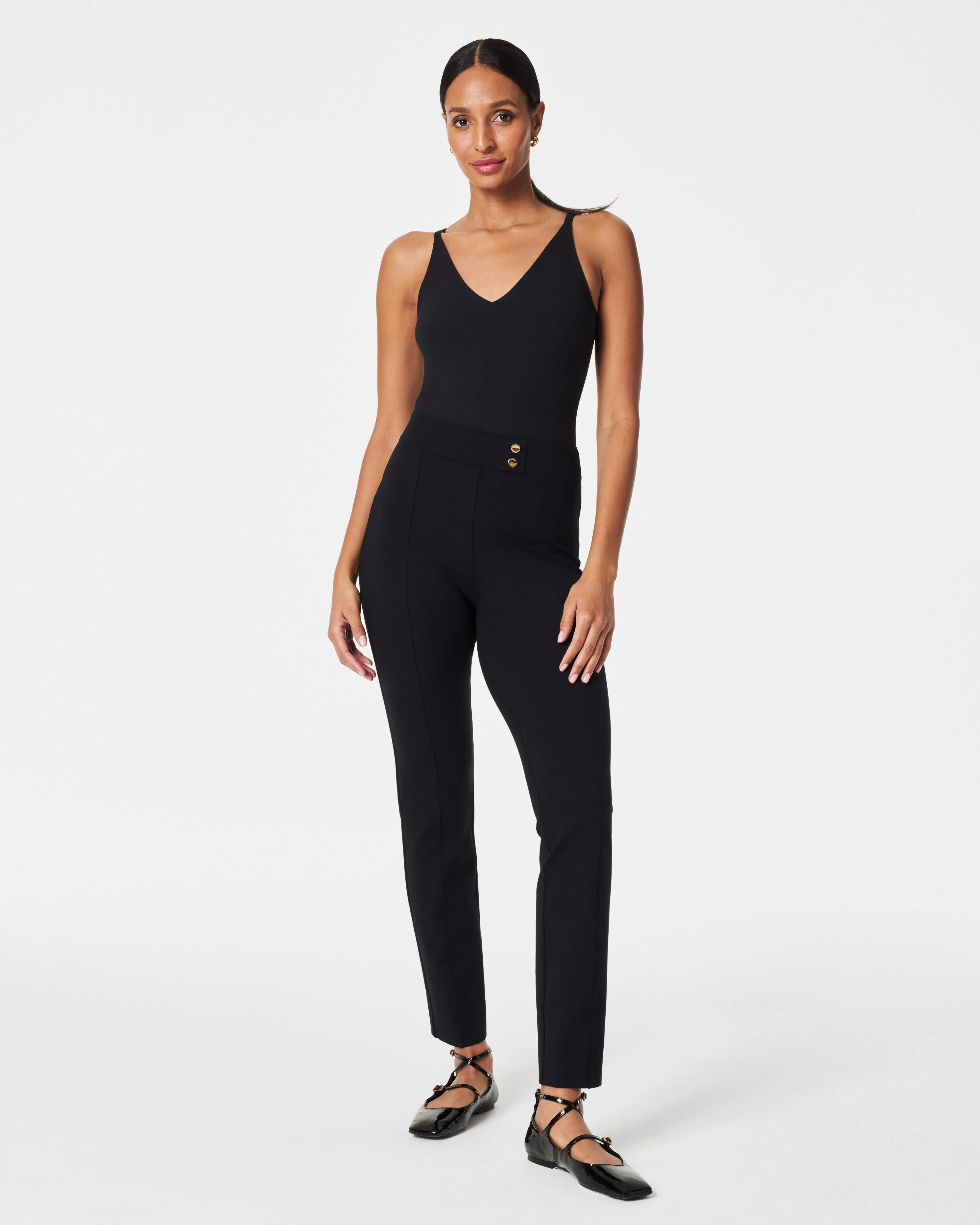 Suit Yourself V-Neck Ribbed Bodysuit