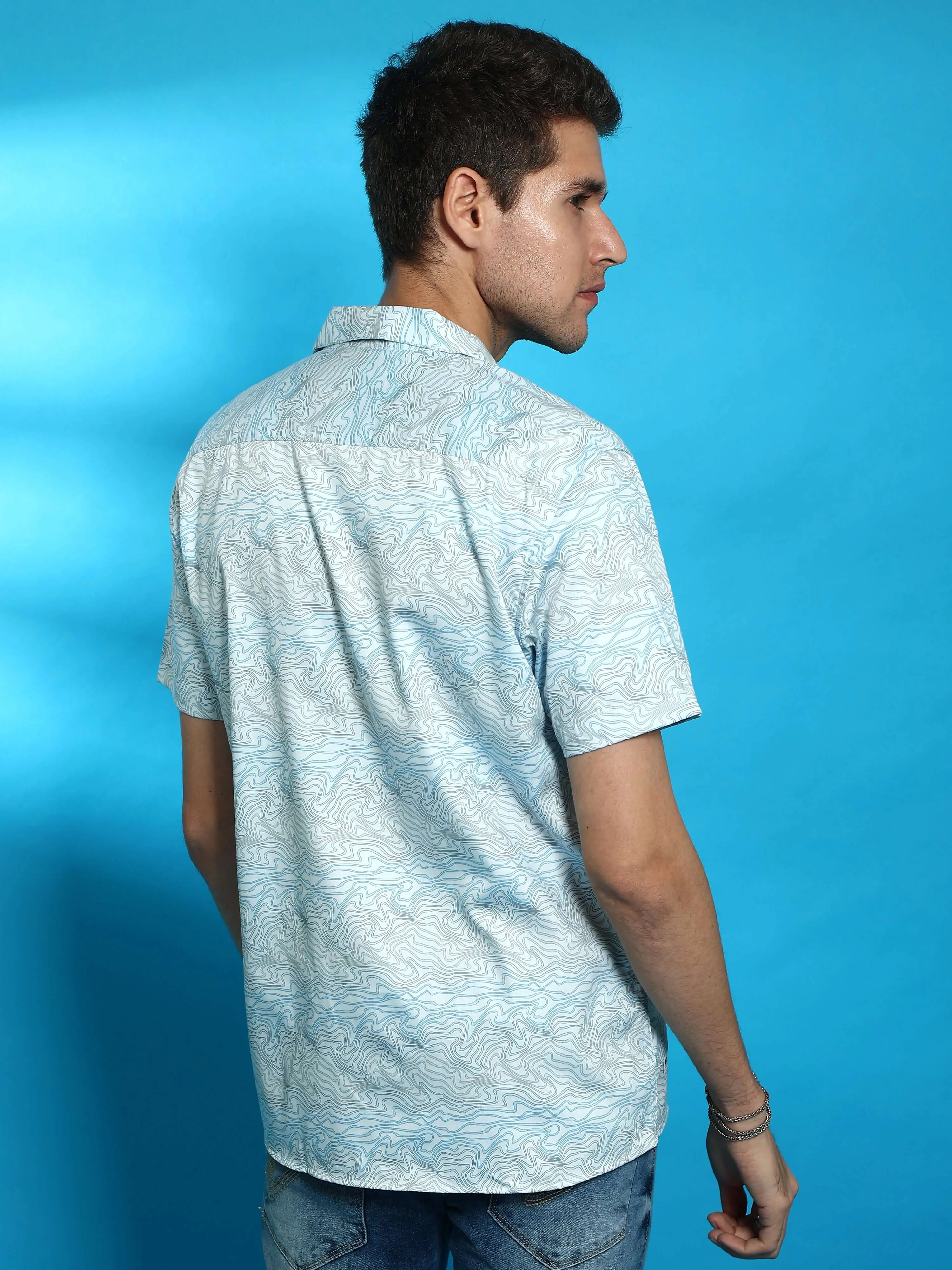 Summer Wave Half Sleeve Shirt