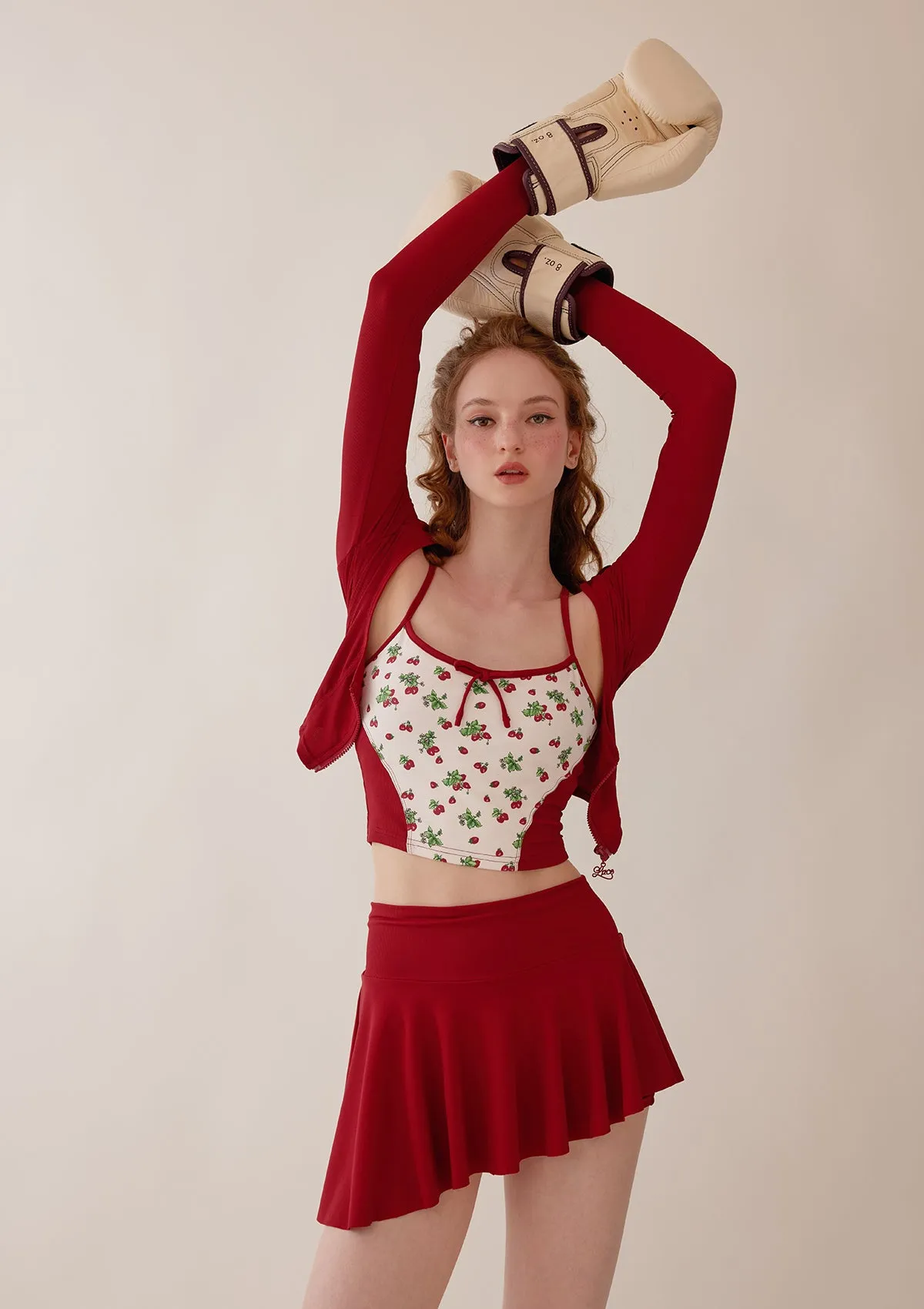 Vibrant Strawberry Sports Pantskirt