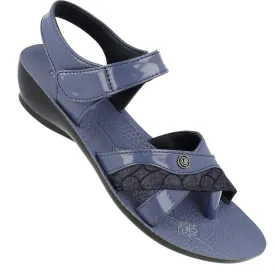 Walkaroo Womens Ankle Strap Flat Sandal  - WL7801 Blue