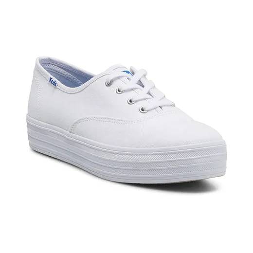 Women's The Platform Canvas Sneaker White (WF67070)